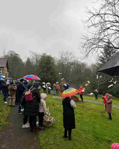 A photo of our Dove Release event